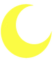 a png image of a yellow crescent moon